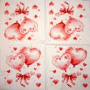 170 Herz / Herzen - 4-lagig - ppd - The Image Bank - Taschentuch