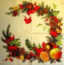 035 Weihnachten Blumen - 3-lagig (creme) - Home Fashion