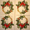 198 Weihnachten Blumen - 3-lagig