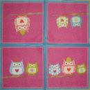 027 Owls - 3-ply (pink) - Artebene