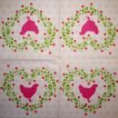 HAHU-075 Rooster, Hen - 3-ply
